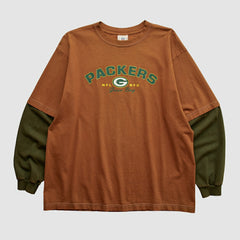 Green Bay Packers NFL 2000s Long Sleeve T-shirt - Clay T-shirts