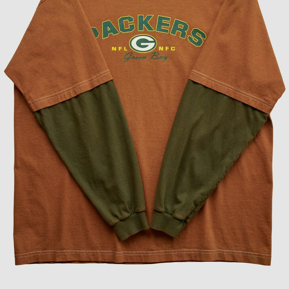 Green Bay Packers NFL 2000s Long Sleeve T-shirt - Clay T-shirts