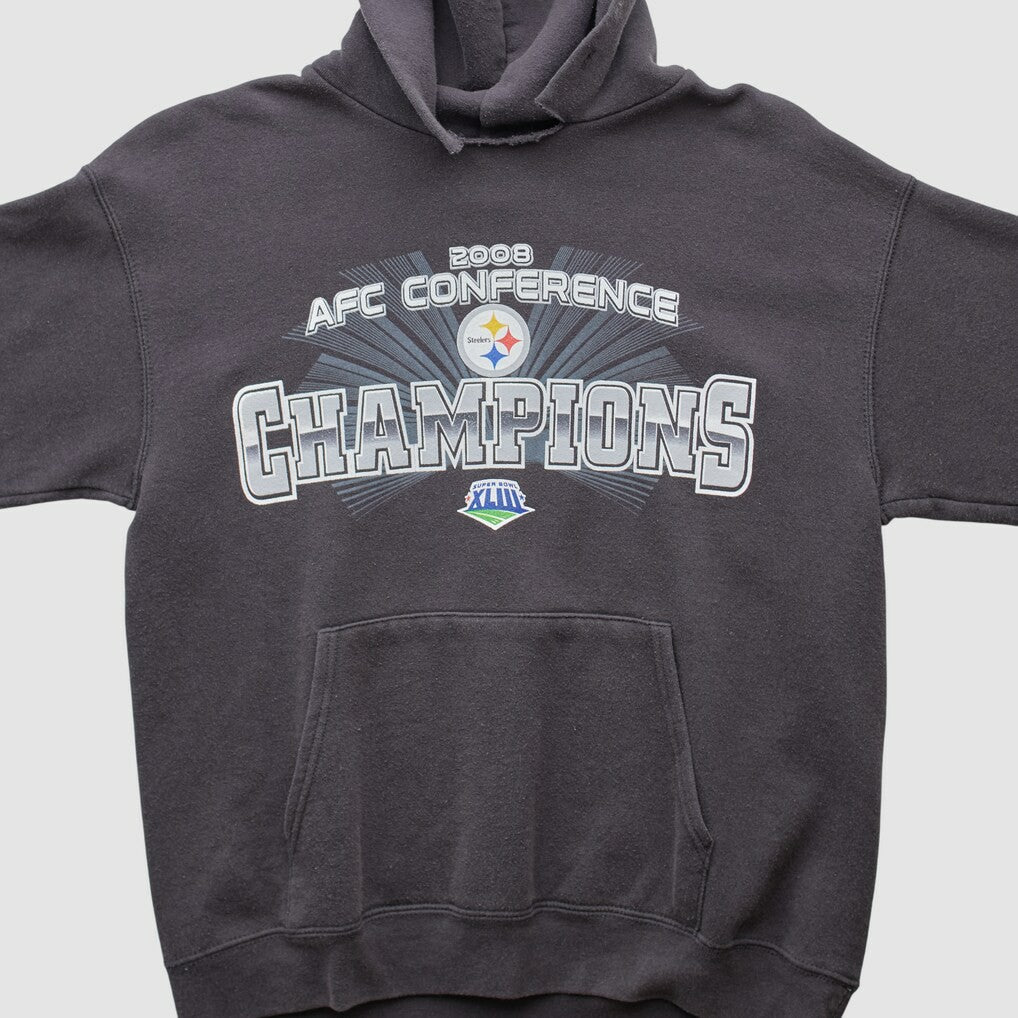 Pittsburgh Steelers NFL 2008 Hooded Pullover Sweatshirt - Black Pullover