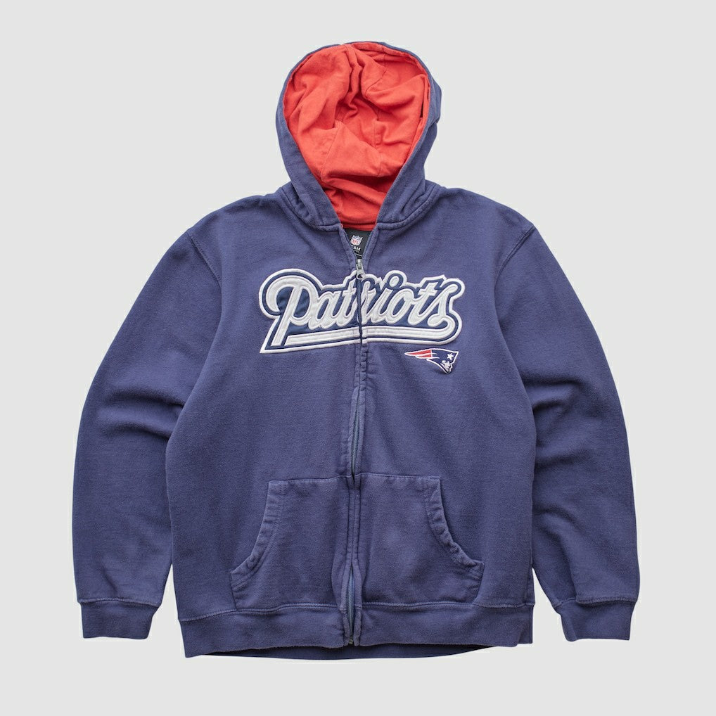 New England Patriots NFL 2010s Hooded Full Zip Sweatshirt - Navy Sweatshirts