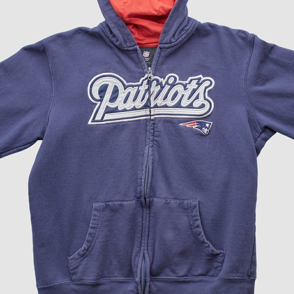 New England Patriots NFL 2010s Hooded Full Zip Sweatshirt - Navy Sweatshirts
