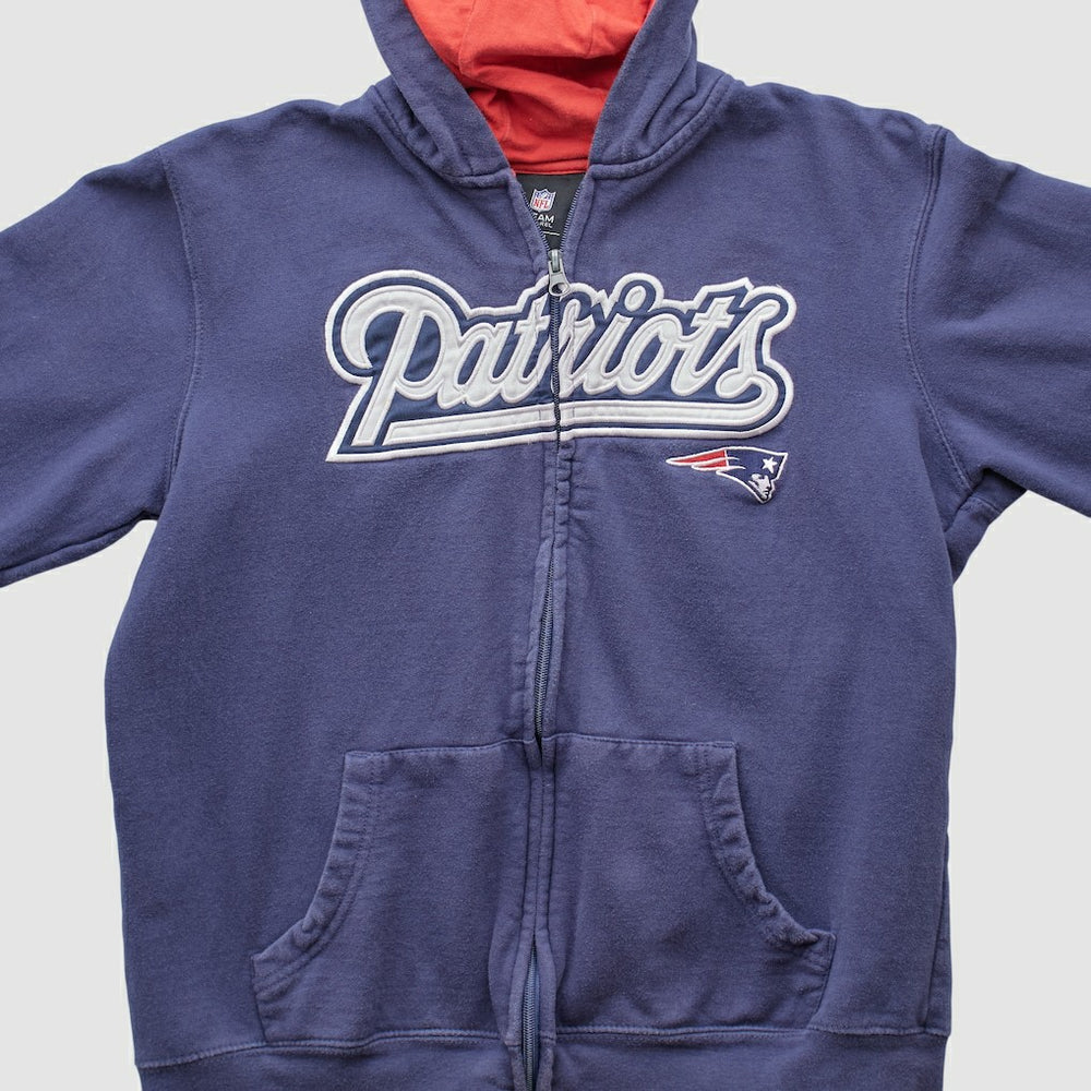 New England Patriots NFL 2010s Hooded Full Zip Sweatshirt - Navy Sweatshirts