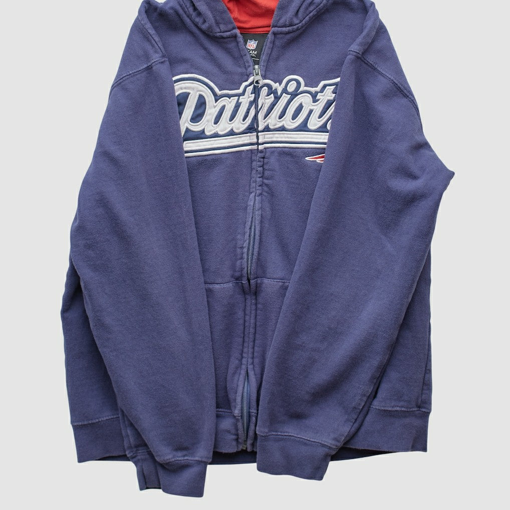 New England Patriots NFL 2010s Hooded Full Zip Sweatshirt - Navy Sweatshirts