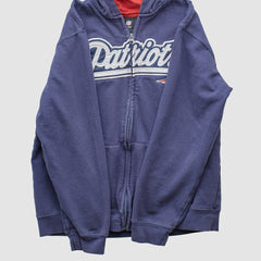 New England Patriots NFL 2010s Hooded Full Zip Sweatshirt - Navy Sweatshirts