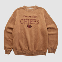 Kansas City Chiefs Logo 7 90s Pullover Sweatshirt - Clay Pullover