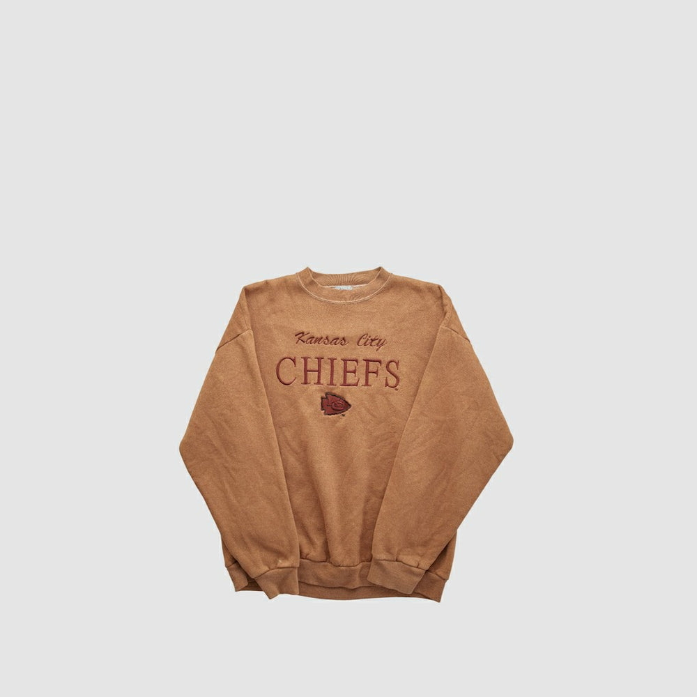 Kansas City Chiefs Logo 7 90s Pullover Sweatshirt - Clay Pullover
