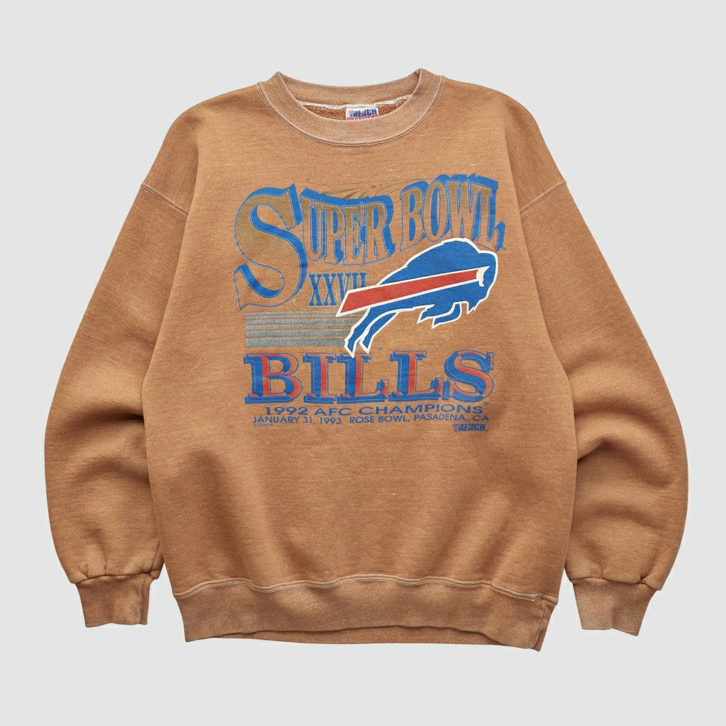 Super Bowl XXVII Trench 1992 Pullover Sweatshirt - Clay Pullover