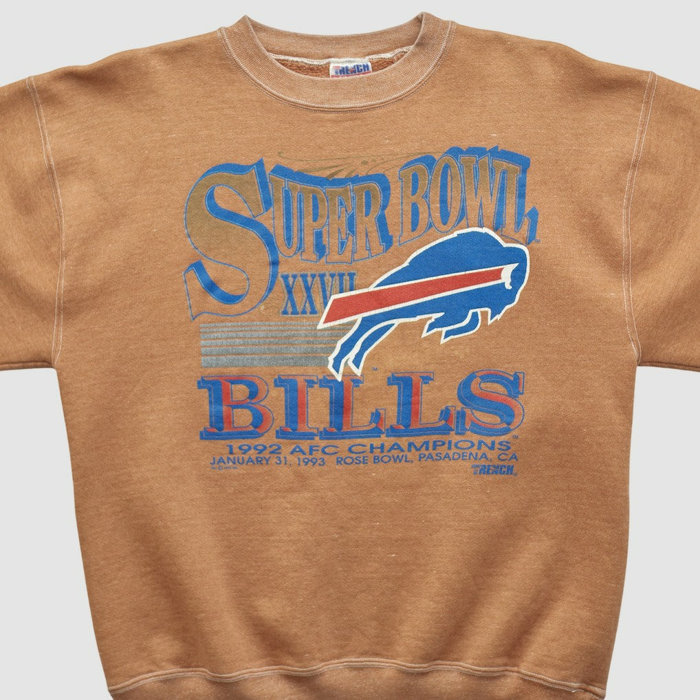Super Bowl XXVII Trench 1992 Pullover Sweatshirt - Clay Pullover