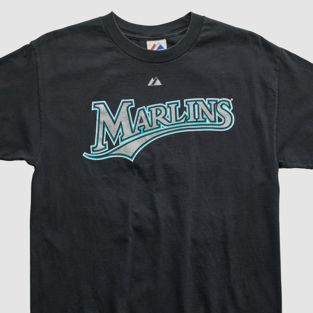 Miami Marlins Majestic 2000s T-shirt - Black - Vintage T-shirts