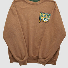 Green Bay Packers Majestic 90s Pullover Sweatshirt - Clay Pullover