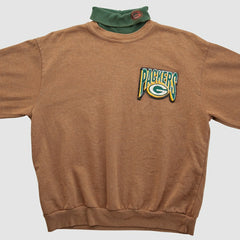 Green Bay Packers Majestic 90s Pullover Sweatshirt - Clay Pullover