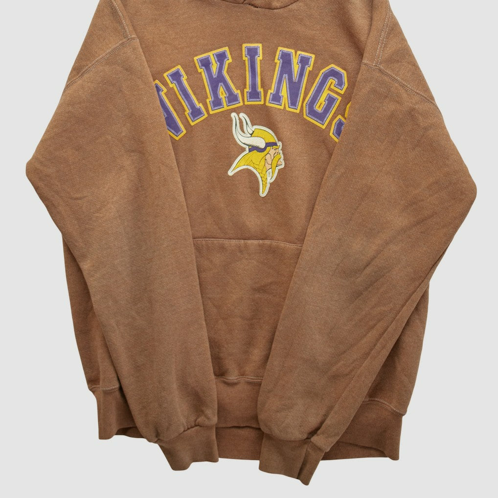Minnesota Vikings Lee Apparel 2000s Hooded Pullover Sweatshirt - Clay Pullover