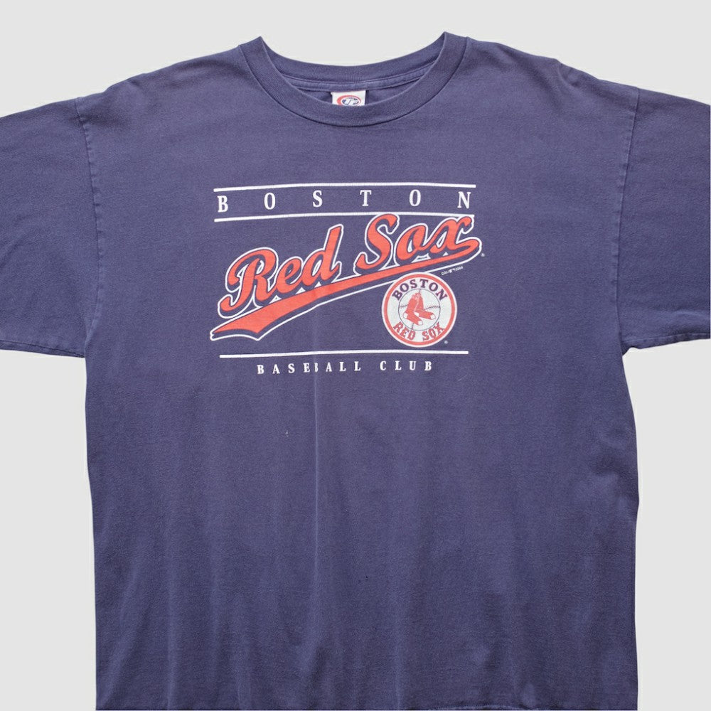 Boston Red Sox True Fan 2004 Long Sleeve T-shirt - Navy - Vintage T-shirts