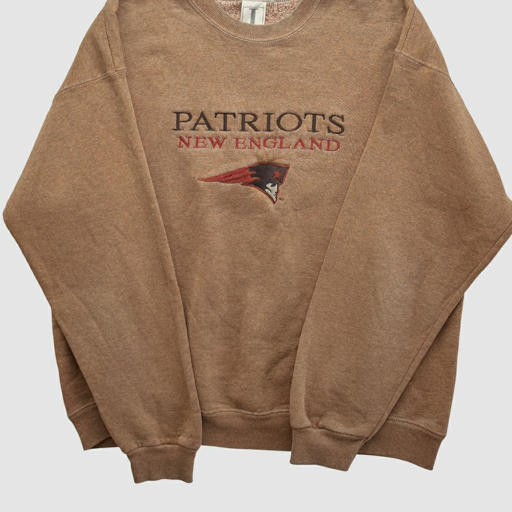 New England Patriots Jostens 90s Pullover Sweatshirt - Clay Pullover