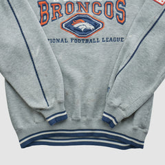 Denver Broncos Lee Apparel 90s Pullover Sweatshirt - Heather Gray Pullover