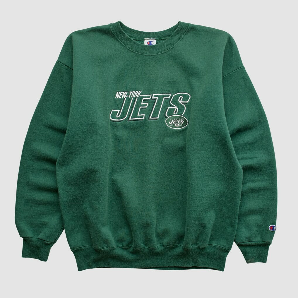 New York Jets Champion 2000s Pullover Sweatshirt - Green Pullover