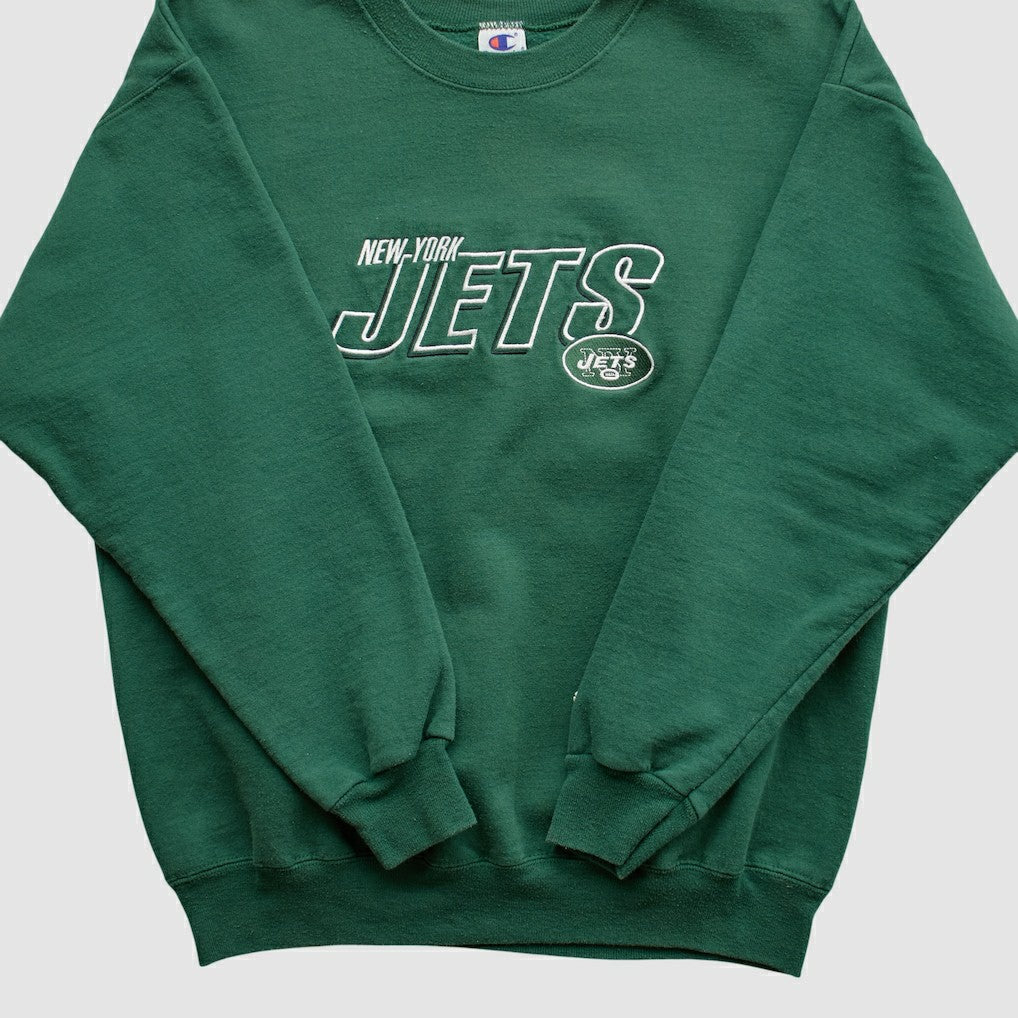 New York Jets Champion 2000s Pullover Sweatshirt - Green Pullover