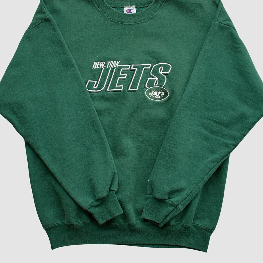 New York Jets Champion 2000s Pullover Sweatshirt - Green Pullover