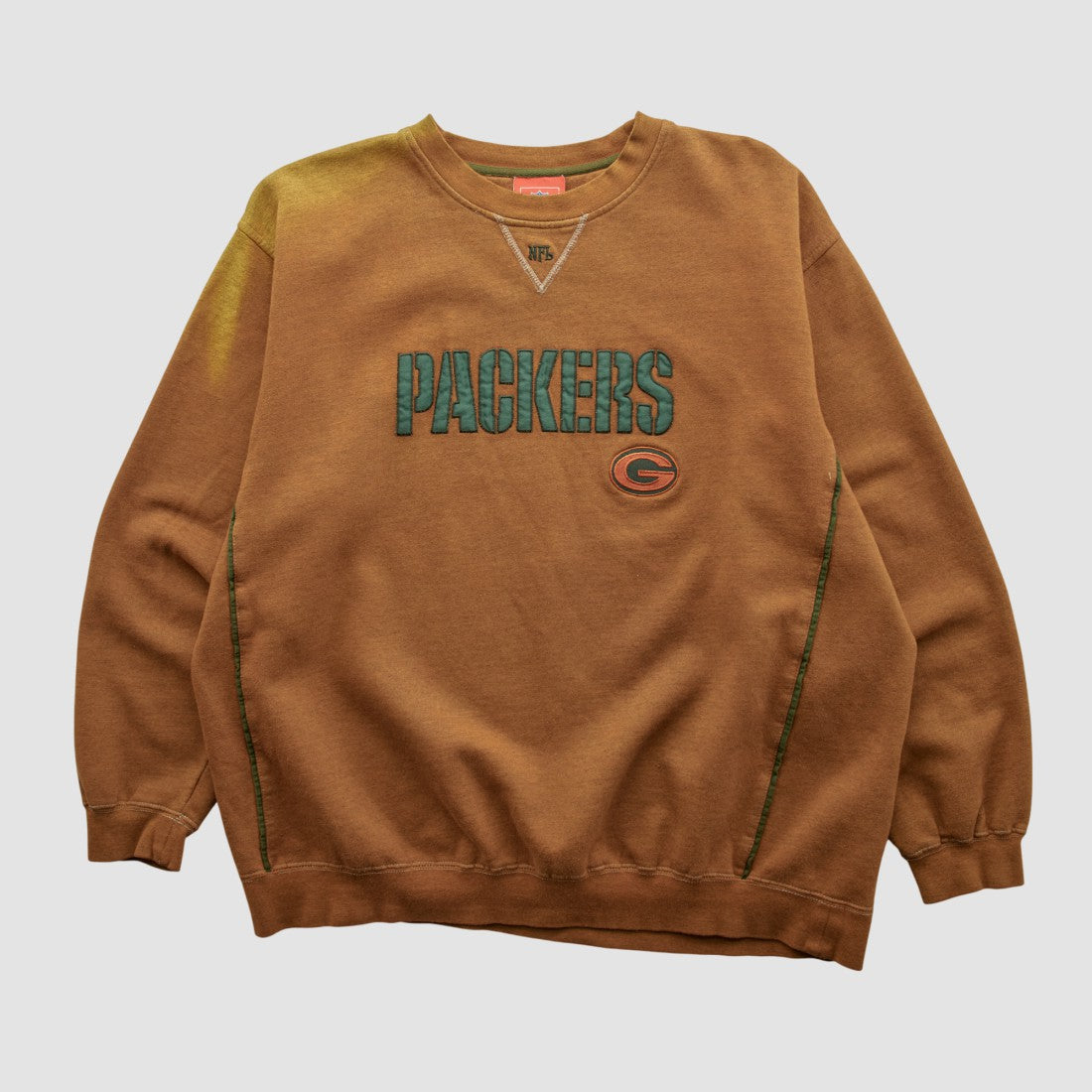 Green Bay Packers NFL 2000s Pullover Sweatshirt - Brown Pullover