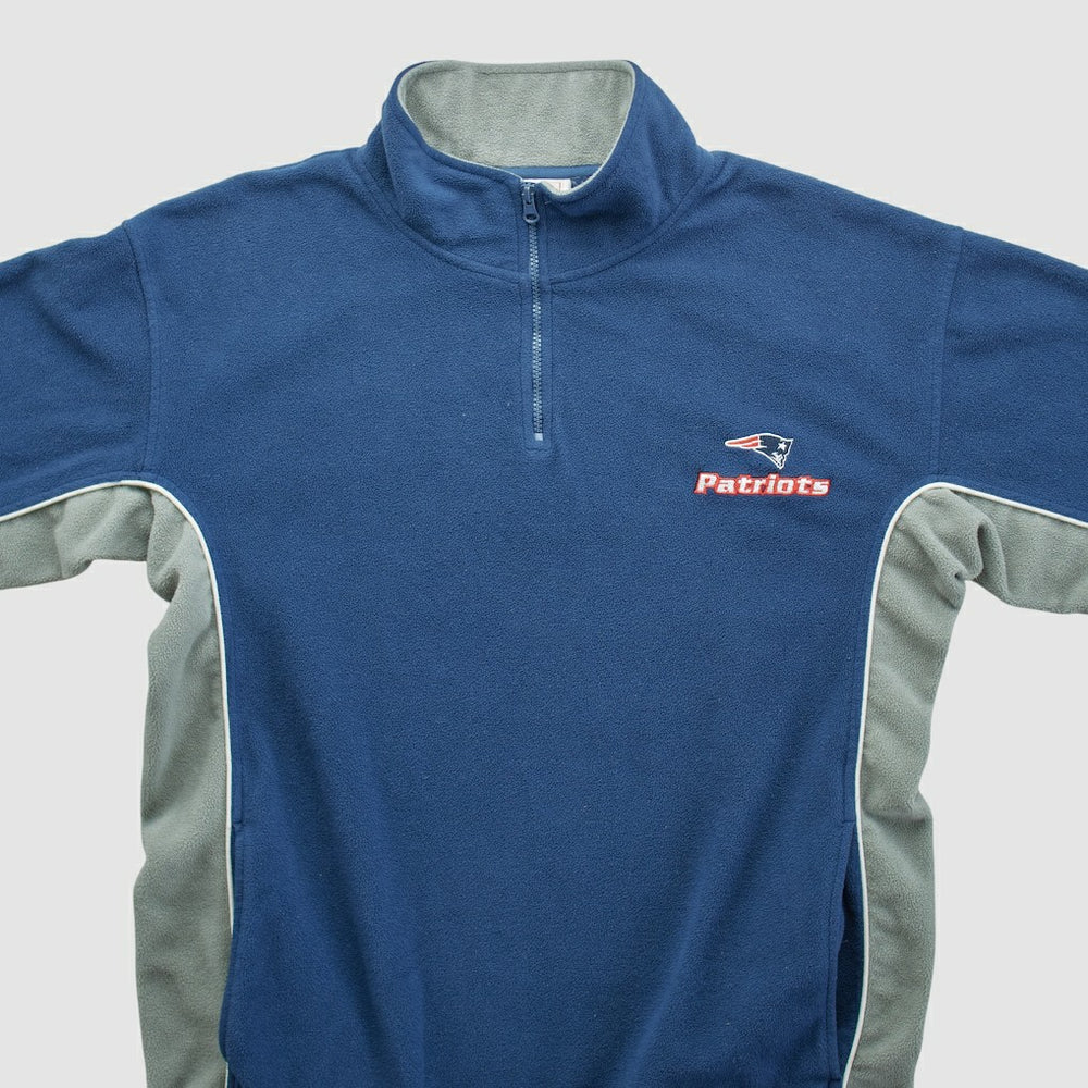 New England Patriots NFL 2000s 1/4 Zip Sweatshirt - Navy Sweatshirts