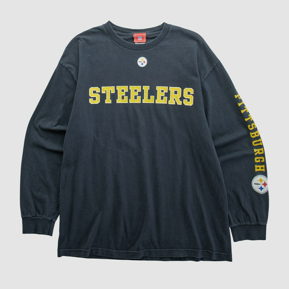 Pittsburgh Steelers NFL 2000s Long Sleeve T-shirt - Black T-shirts