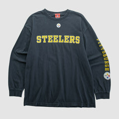 Pittsburgh Steelers NFL 2000s Long Sleeve T-shirt - Black T-shirts
