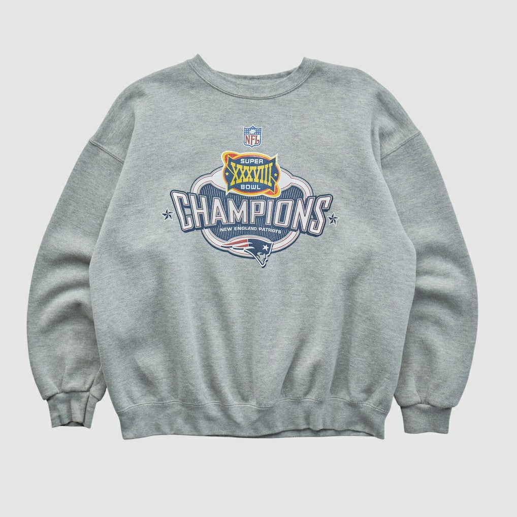 Super Bowl XXXVIII Lee Apparel 2004 Pullover Sweatshirt - Heather Gray Pullover
