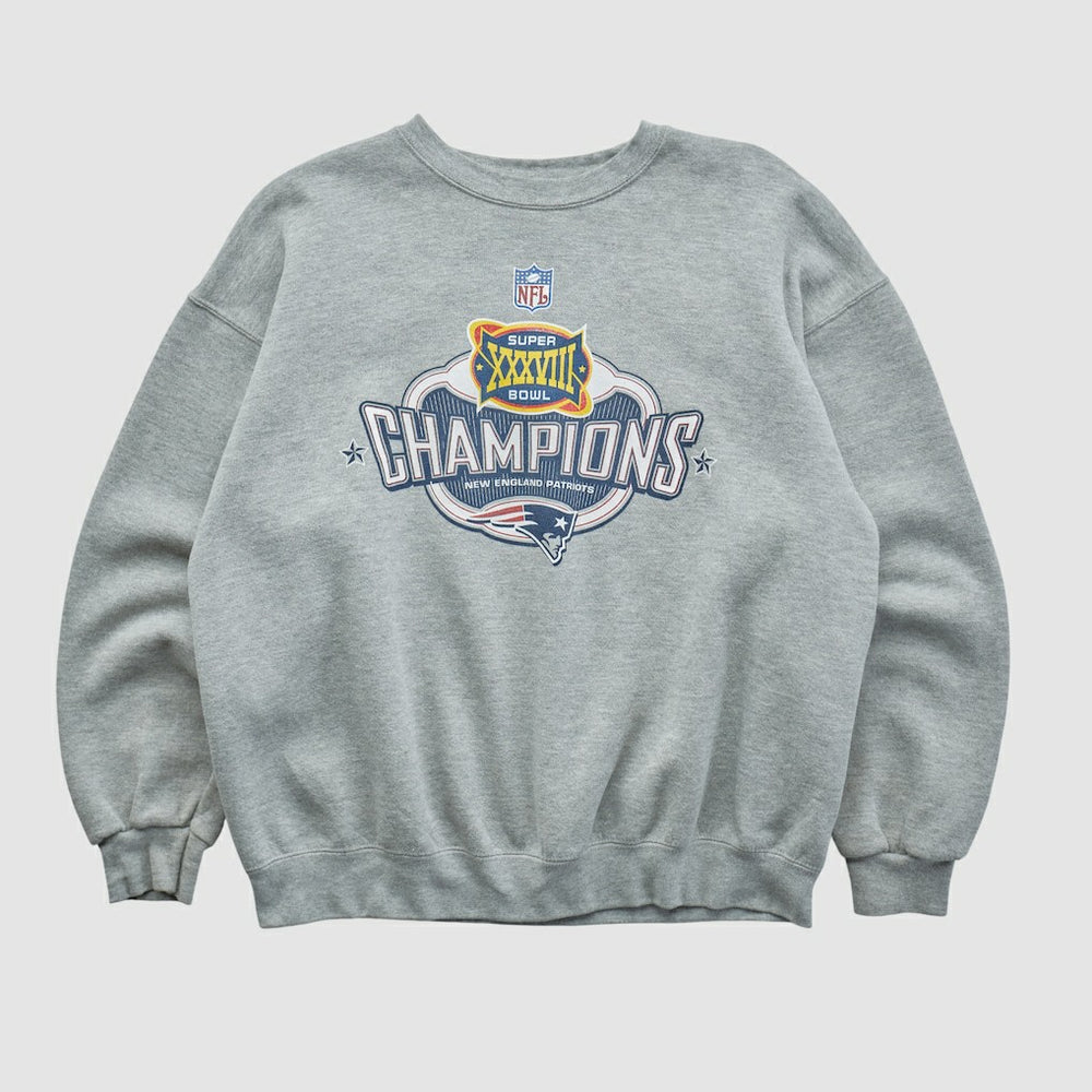 Super Bowl XXXVIII Lee Apparel 2004 Pullover Sweatshirt - Heather Gray Pullover