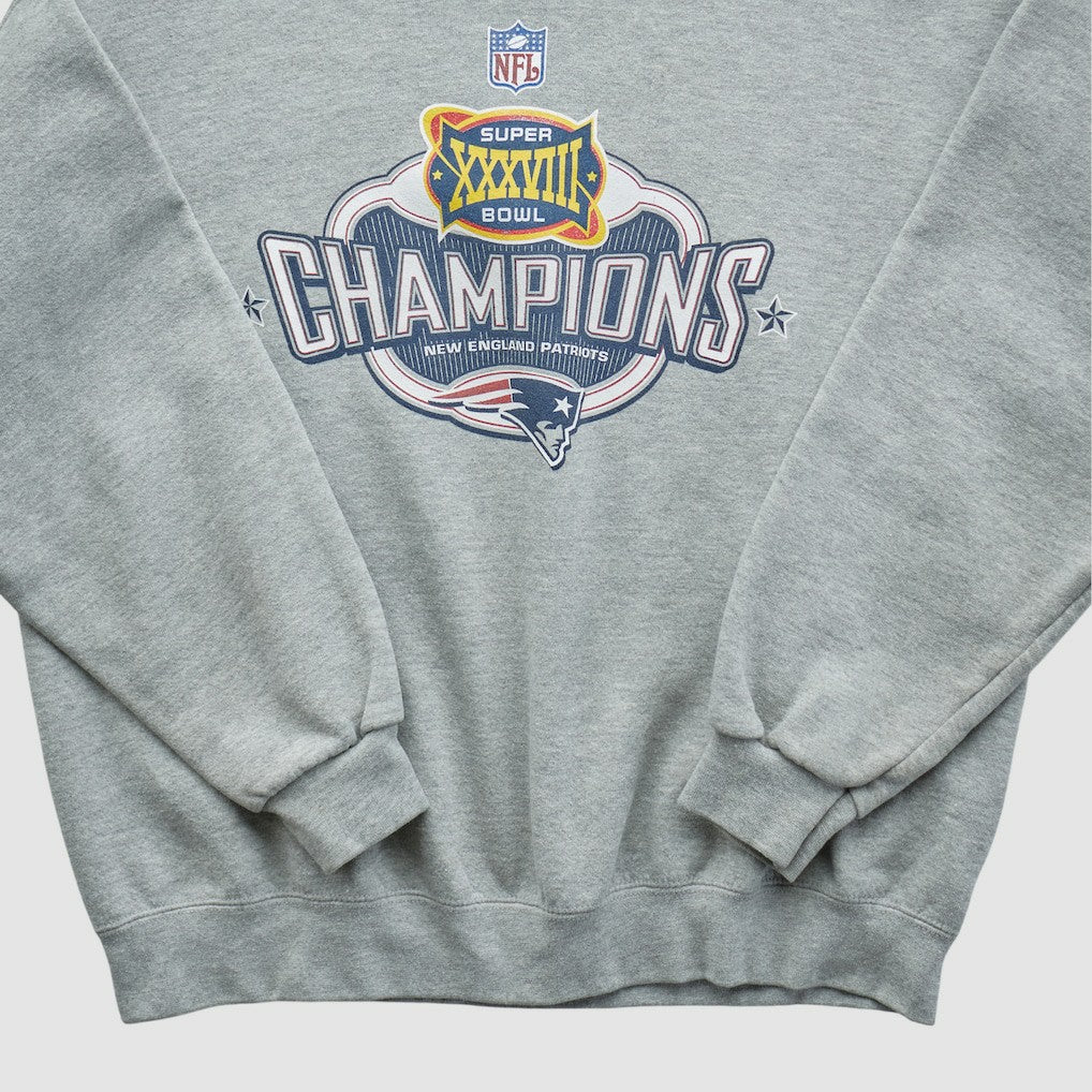 Super Bowl XXXVIII Lee Apparel 2004 Pullover Sweatshirt - Heather Gray Pullover