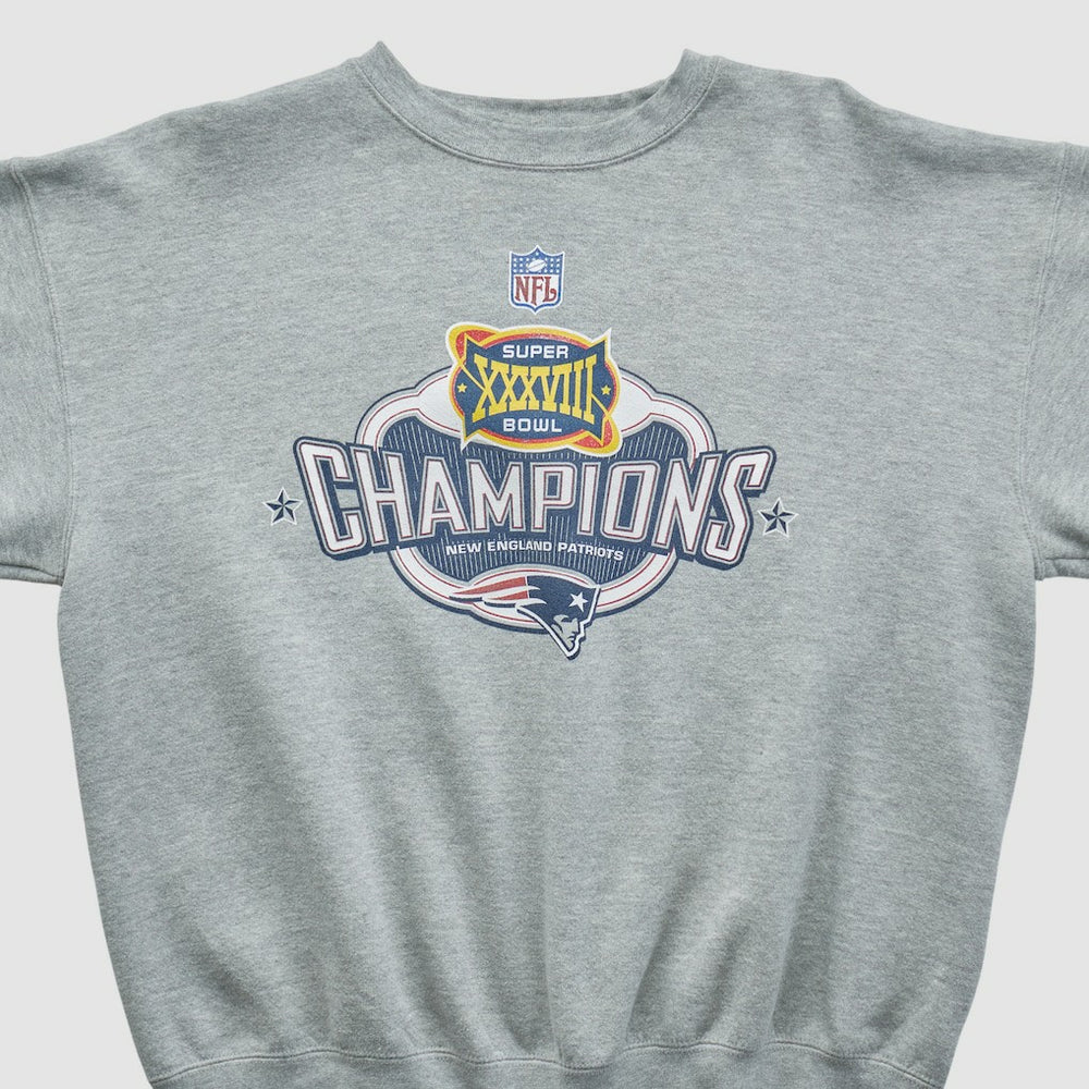 Super Bowl XXXVIII Lee Apparel 2004 Pullover Sweatshirt - Heather Gray Pullover