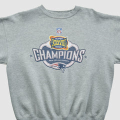 Super Bowl XXXVIII Lee Apparel 2004 Pullover Sweatshirt - Heather Gray Pullover