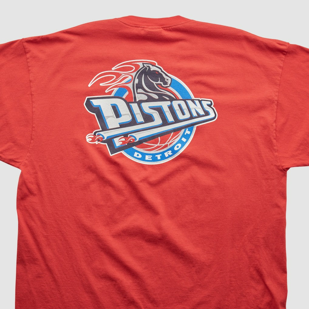 Detroit Pistons Reebok 2000s T-shirt Red Vintage - Vintage