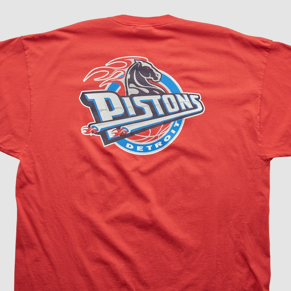 Detroit Pistons Reebok 2000s T-shirt Red Vintage - Vintage