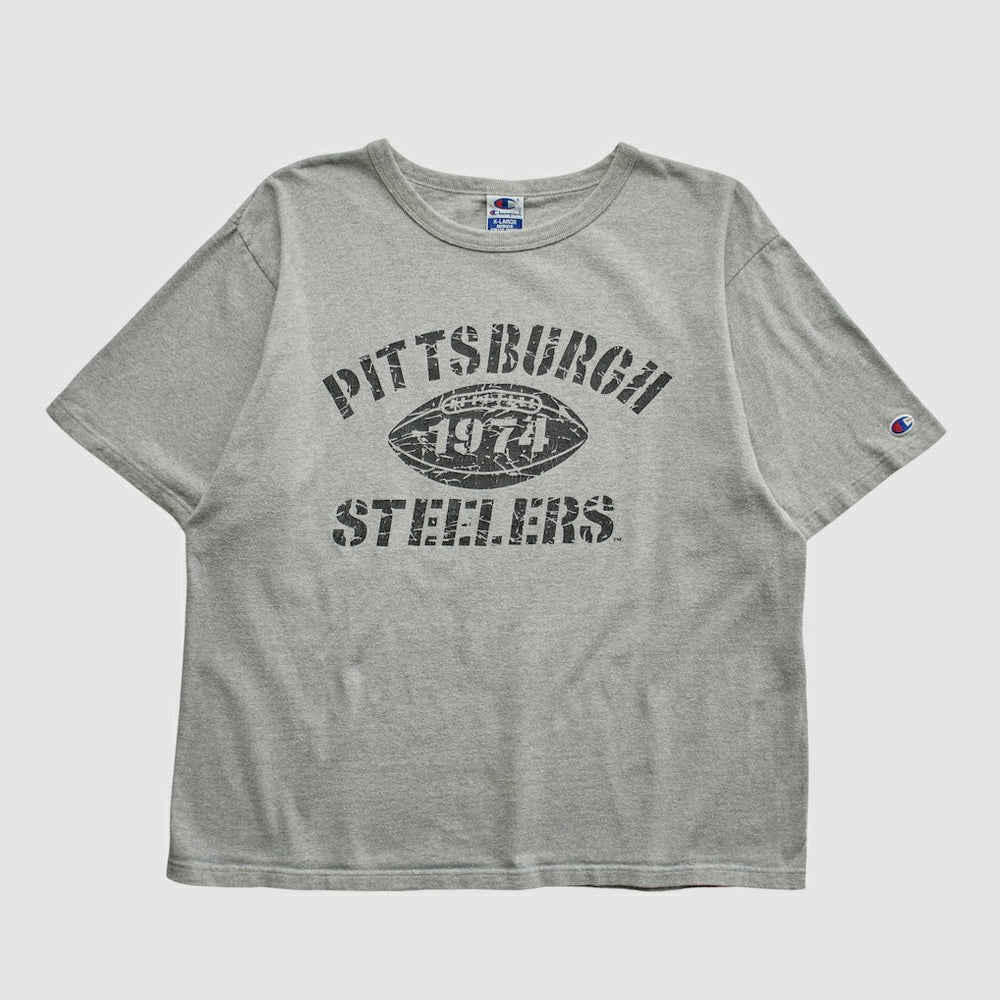 Pittsburgh Steelers Champion 90s T-shirt - Heather Gray T-shirts