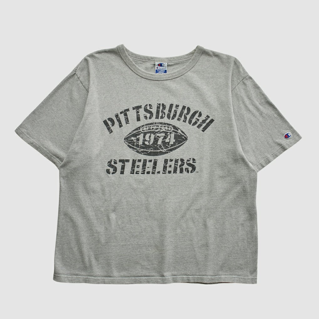 Pittsburgh Steelers Champion 90s T-shirt - Heather Gray T-shirts