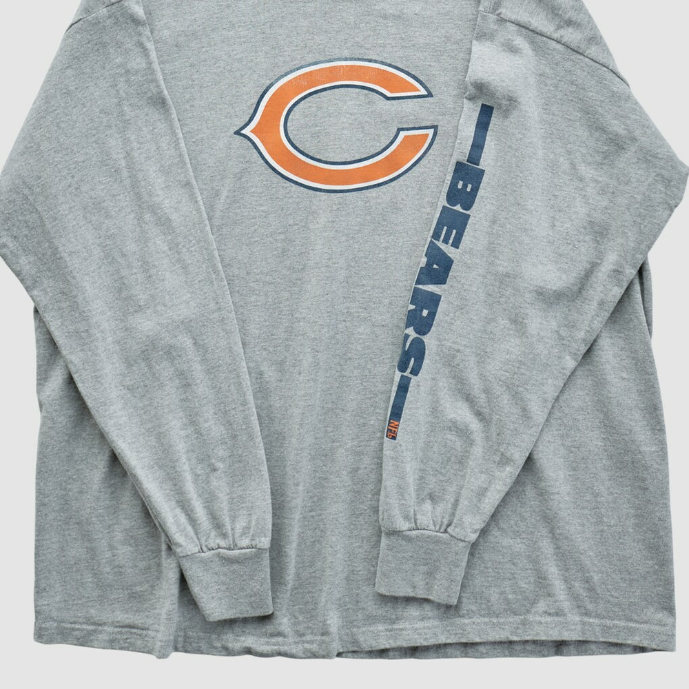 Chicago Bears NFL 2000s Long Sleeve T-shirt - Heather Gray T-shirts