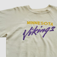 Minnesota Vikings Logo 7 80s Pullover Sweatshirt - White Pullover