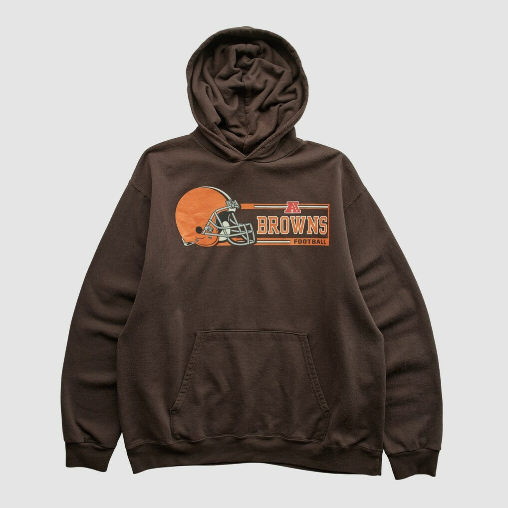 Cleveland Browns NFL 2000s Hooded Pullover Sweatshirt - Brown Pullover