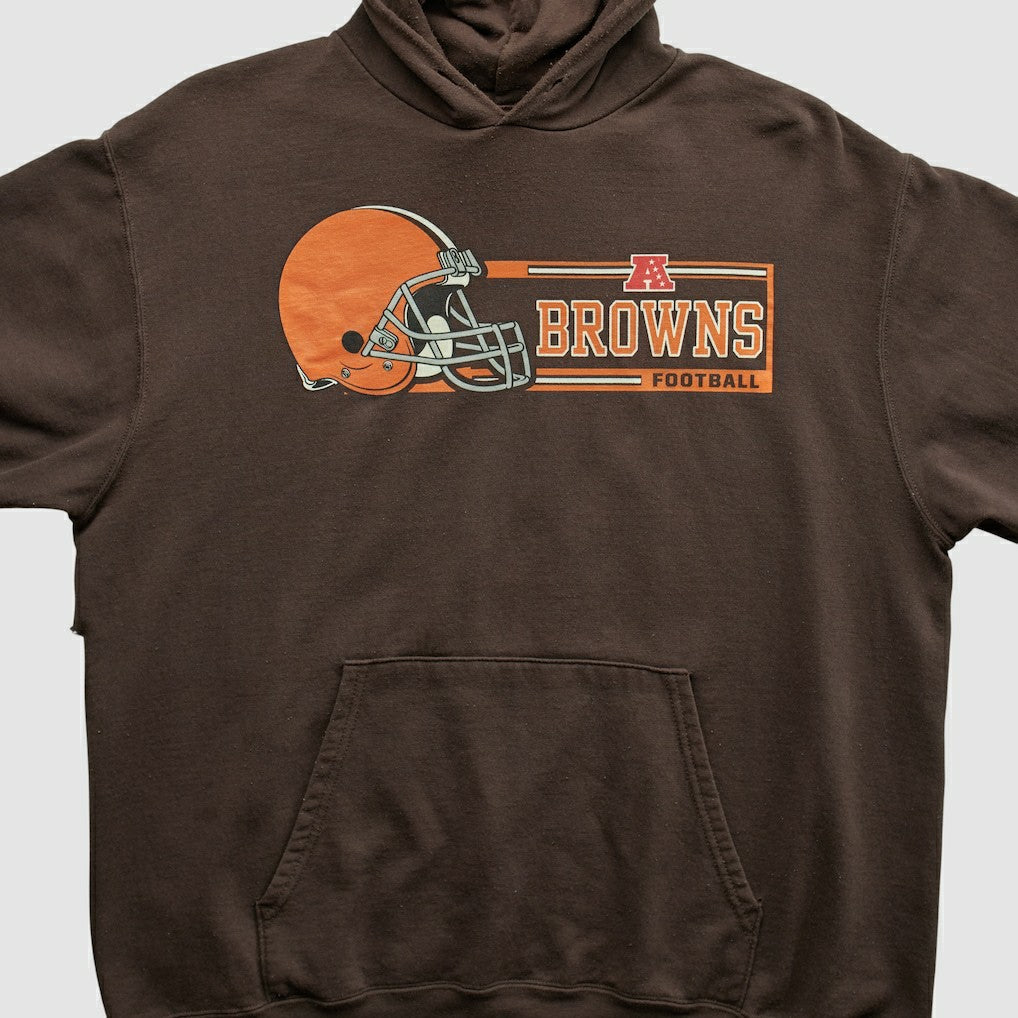 Cleveland Browns NFL 2000s Hooded Pullover Sweatshirt - Brown Pullover