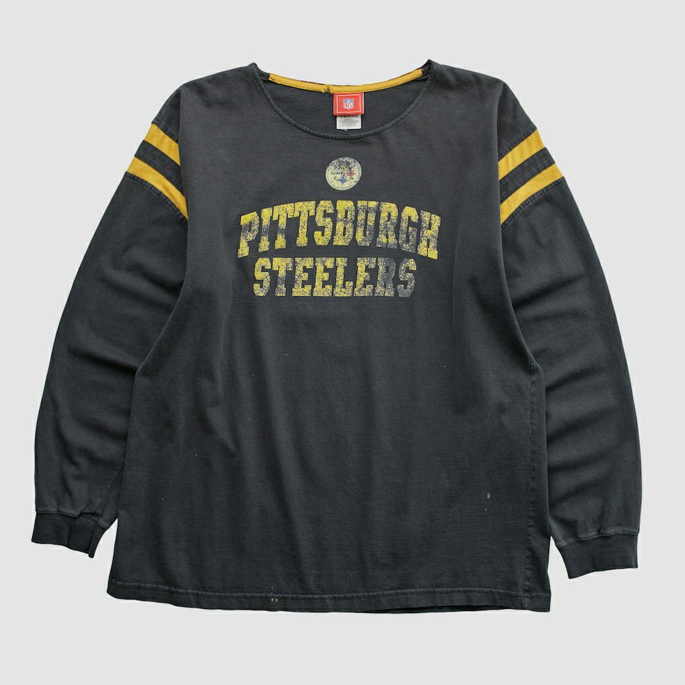 Pittsburgh Steelers NFL 2000s Long Sleeve T-shirt - Black T-shirts