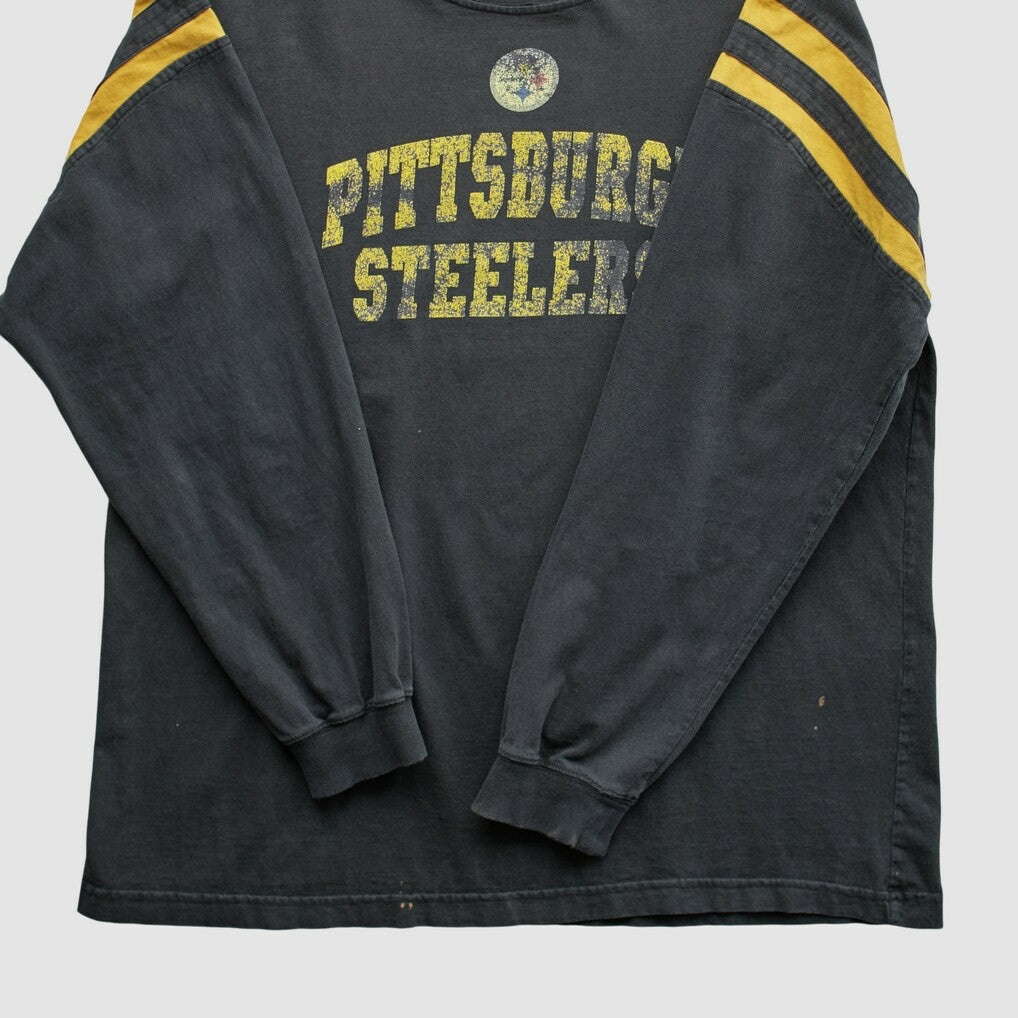 Pittsburgh Steelers NFL 2000s Long Sleeve T-shirt - Black T-shirts