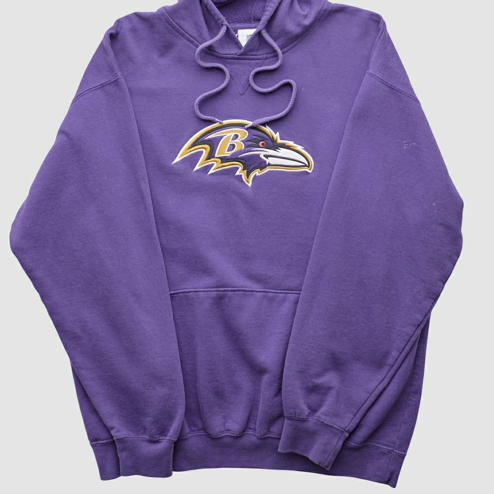 Baltimore Ravens NFL 2000s Hooded Pullover Sweatshirt - Purple Pullover