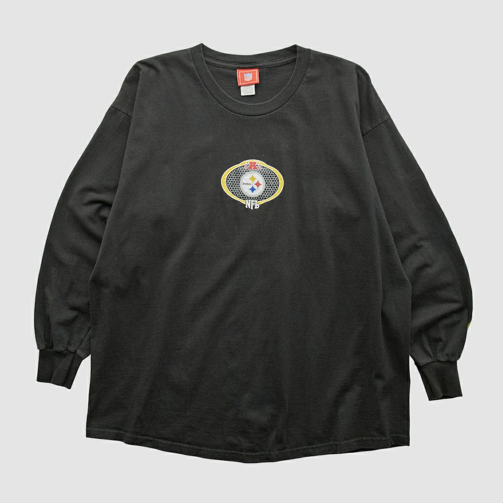 Pittsburgh Steelers NFL 2000s Long Sleeve T-shirt - Black T-shirts