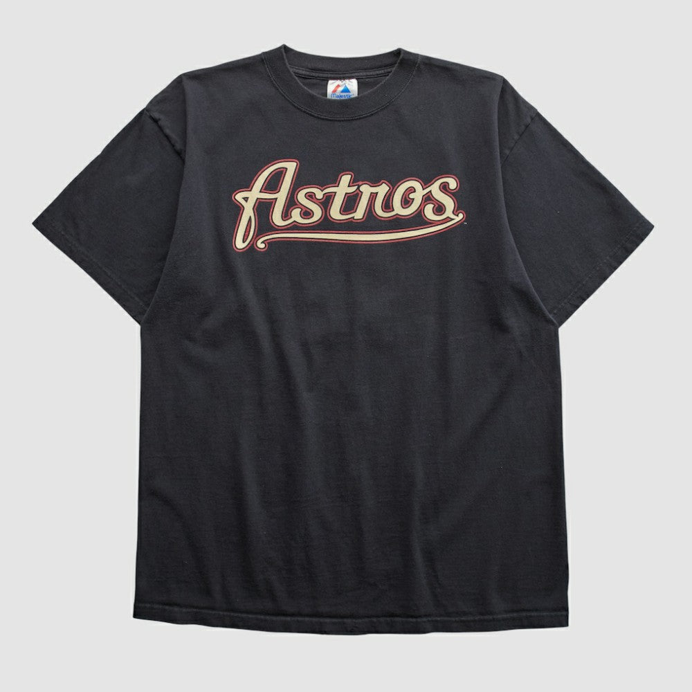 Houston Astros Majestic 2000s T-shirt - Black - Vintage T-shirts