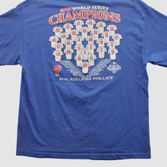 World Series Champions Majestic 2008 T-shirt - Blue - Vintage T-shirts