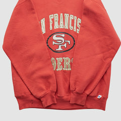 San Francisco 49ers Russell 90s Pullover Sweatshirt - Red Pullover