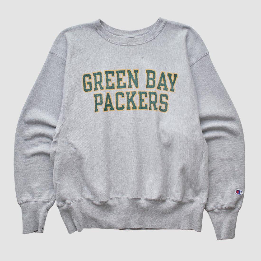 Green Bay Packers Champion 2000s Pullover Sweatshirt - Heather Gray Pullover