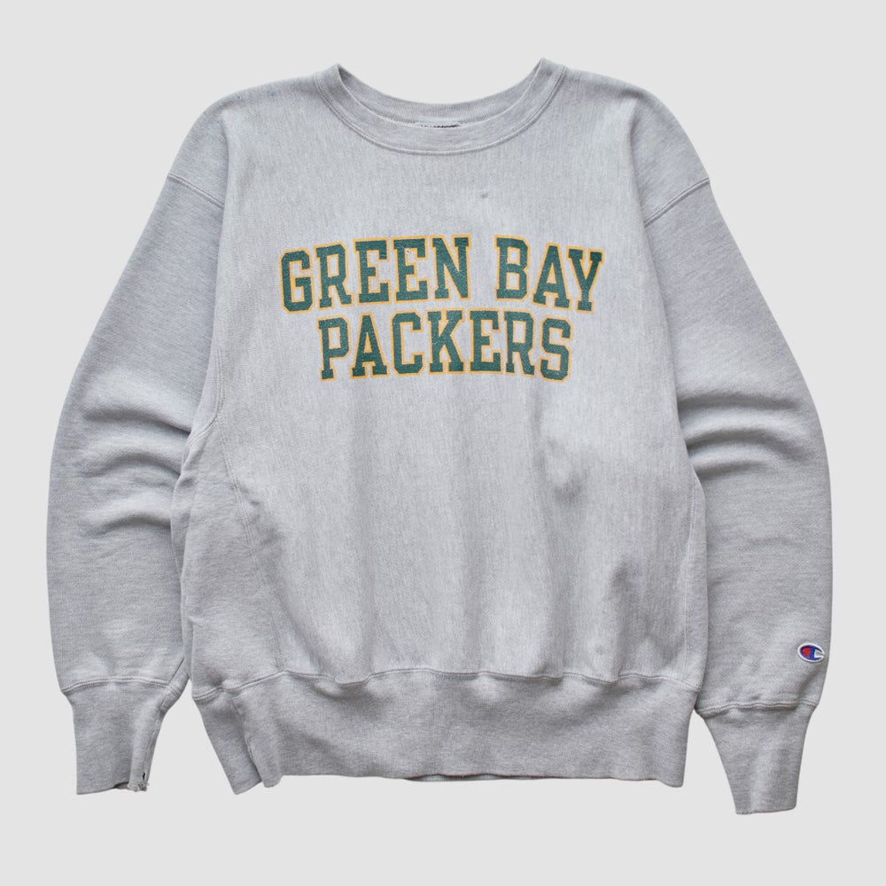 Green Bay Packers Champion 2000s Pullover Sweatshirt - Heather Gray Pullover