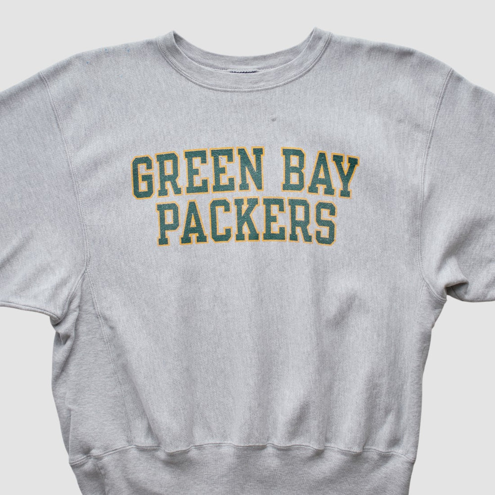 Green Bay Packers Champion 2000s Pullover Sweatshirt - Heather Gray Pullover