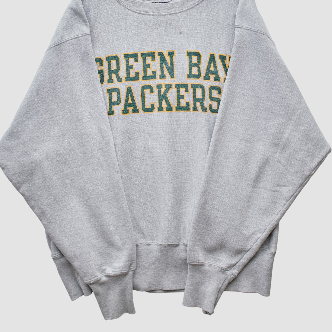 Green Bay Packers Champion 2000s Pullover Sweatshirt - Heather Gray Pullover